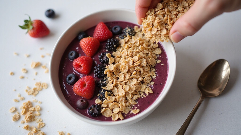 Acai Smoothie Bowl Recipe – Superfood Energy Breakfast - Step 5: Add Granola