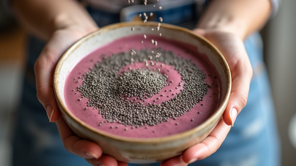 Acai Smoothie Bowl Recipe – Superfood Energy Breakfast - Step 7: Sprinkle Chia Seeds