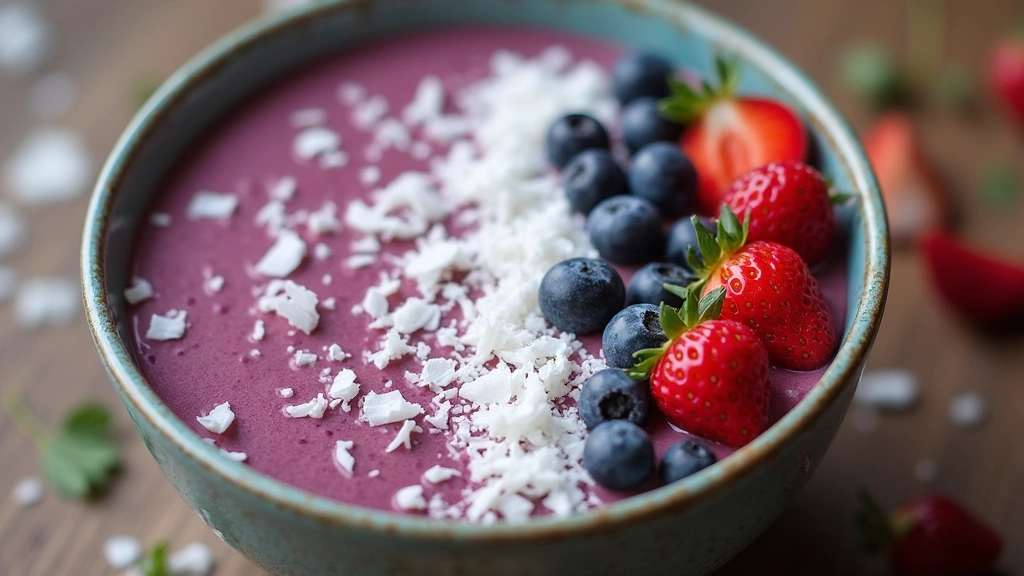 Acai Smoothie Bowl Recipe – Superfood Energy Breakfast - Step 8: Finish with Coconut Flakes