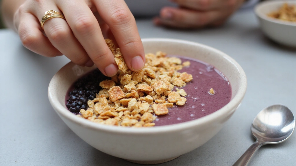 Banana Berry Smoothie Bowl – Classic and Easy to Make - Step 6: Top with Granola