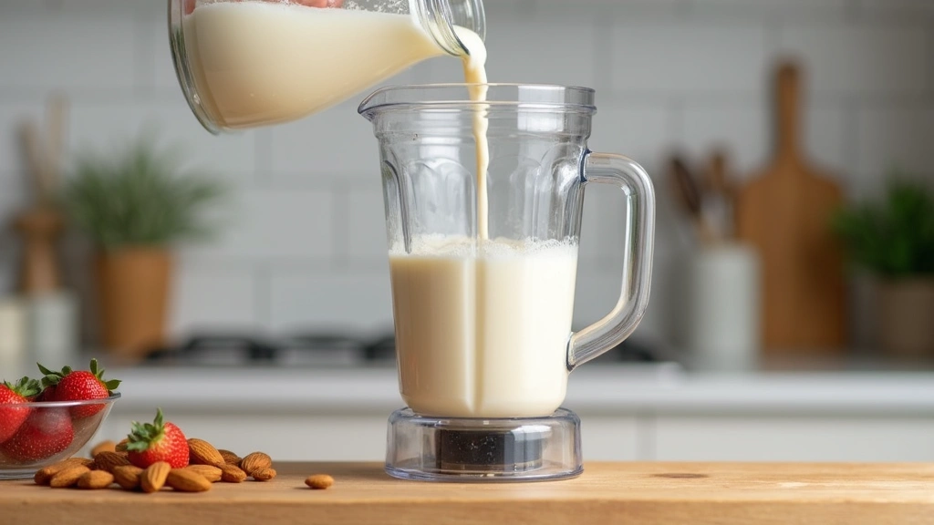 Blueberry Smoothie Bowl – Sweet and Vibrant - Step 2: Add Liquids to Blender