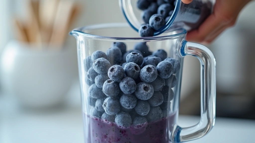 Blueberry Smoothie Bowl – Sweet and Vibrant - Step 4: Add Frozen Blueberries