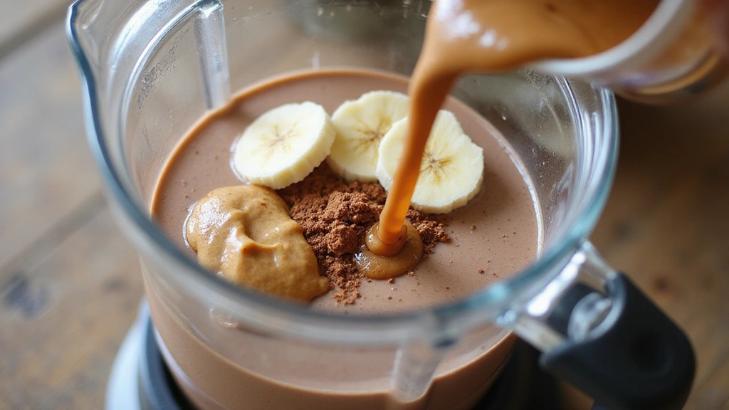 Chocolate Peanut Butter Smoothie Bowl – Rich and Filling - Step 2: Combine Base Ingredients