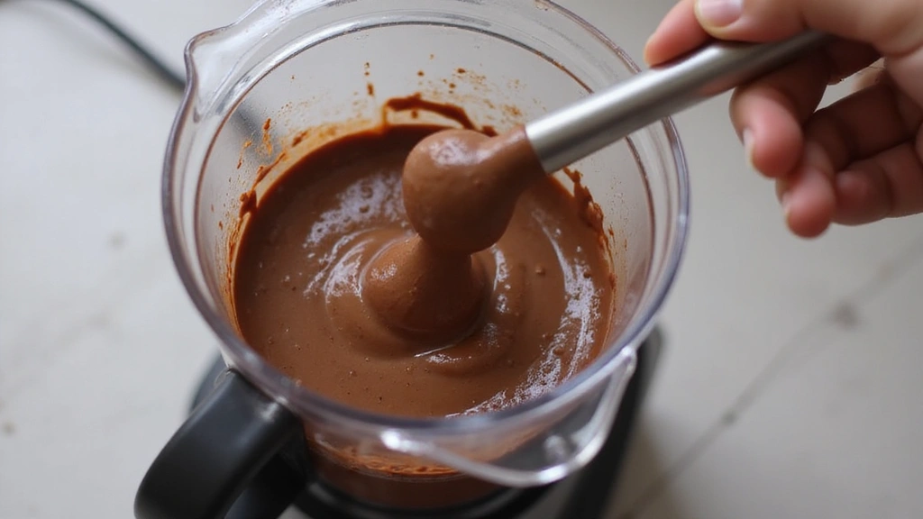 Chocolate Peanut Butter Smoothie Bowl – Rich and Filling - Step 3: Blend Until Smooth
