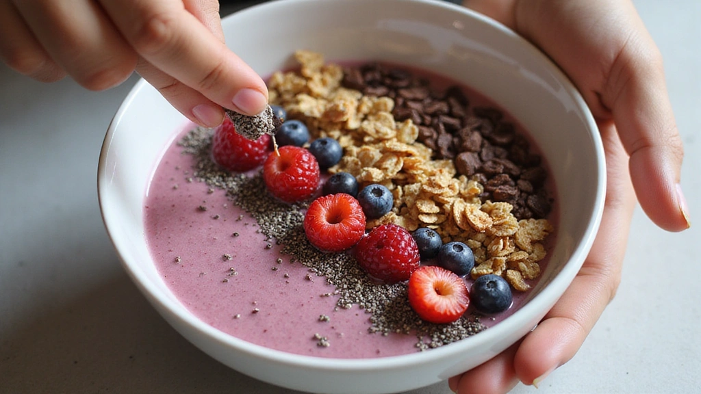 Chocolate Smoothie Bowl – Dessert for Breakfast - Step 7: Add Toppings