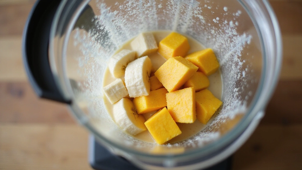Coconut Smoothie Bowl – Tropical Morning Energy - Step 2: Blend the Base