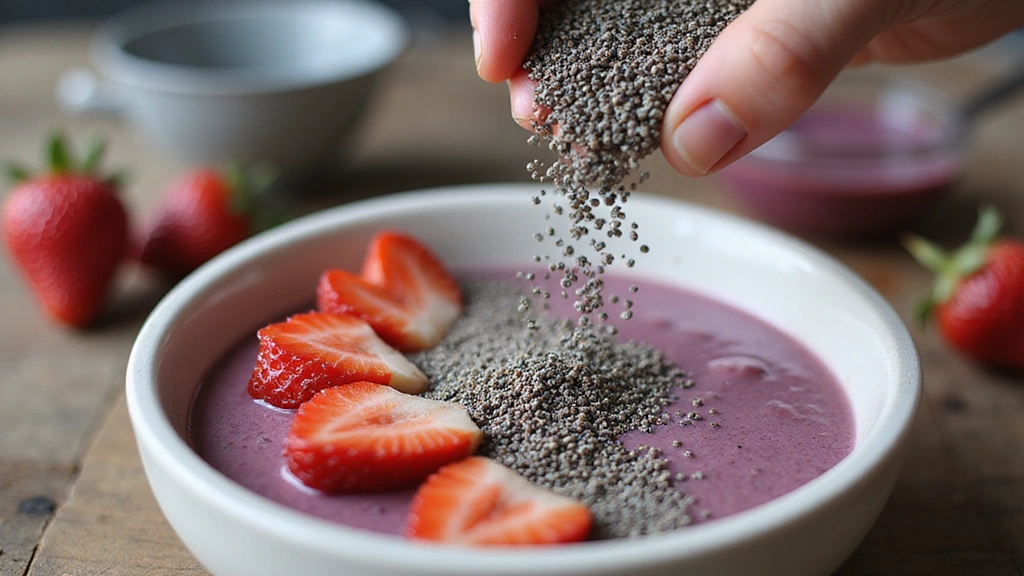 Cottage Cheese Smoothie Bowl – High Protein and Creamy - Step 5: Sprinkle Chia Seeds
