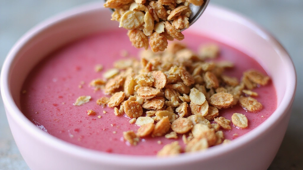Dragon Fruit Smoothie Bowl – Bright, Refreshing and Tropical - Step 5: Add Granola