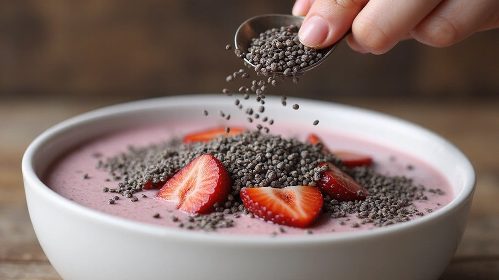 Dragon Fruit Smoothie Bowl – Bright, Refreshing and Tropical - Step 7: Sprinkle Chia Seeds