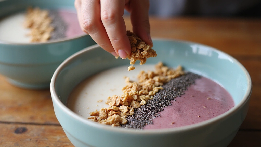 How to Make a Thick Smoothie Bowl – Tips and Techniques - Step 6: Add Granola and Seeds