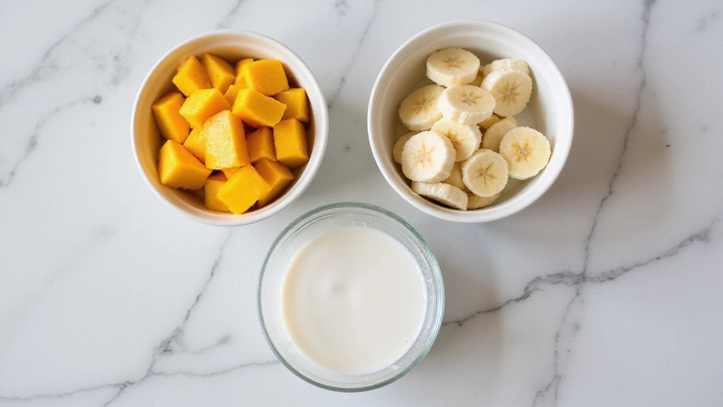 Mango Banana Smoothie Bowl – Creamy and Tropical - Step 1: Prepare Ingredients