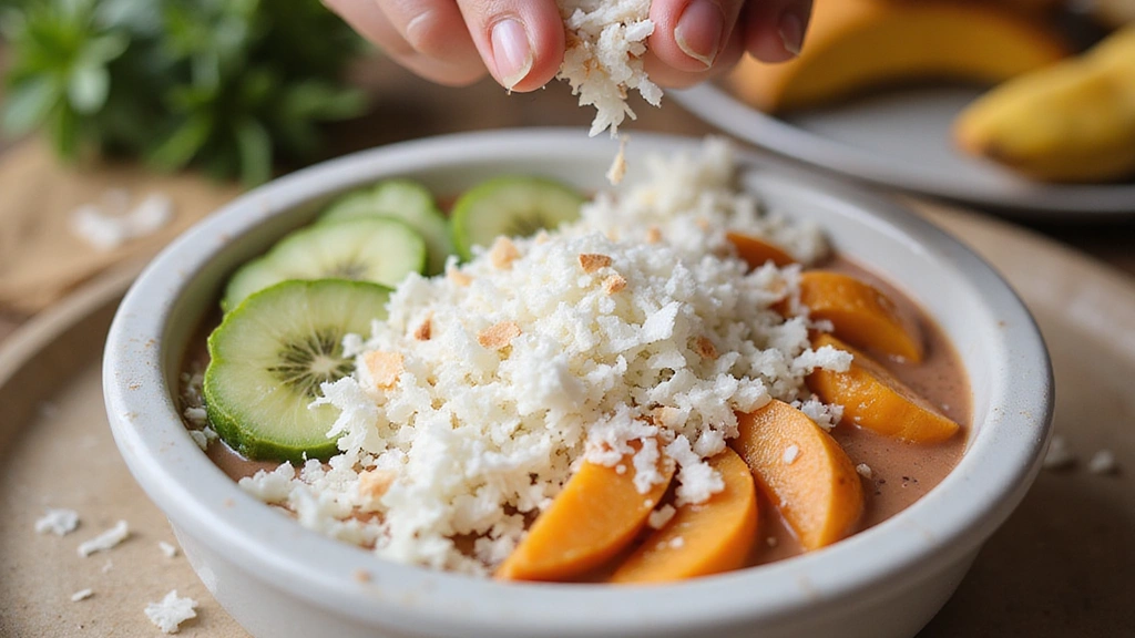 Mango Banana Smoothie Bowl – Creamy and Tropical - Step 8: Sprinkle Shredded Coconut
