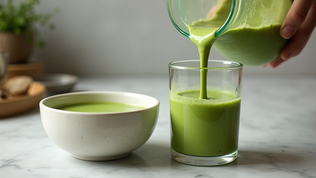 Matcha Smoothie Bowl – Green Tea Power Breakfast - Step 5: Pour into Bowls