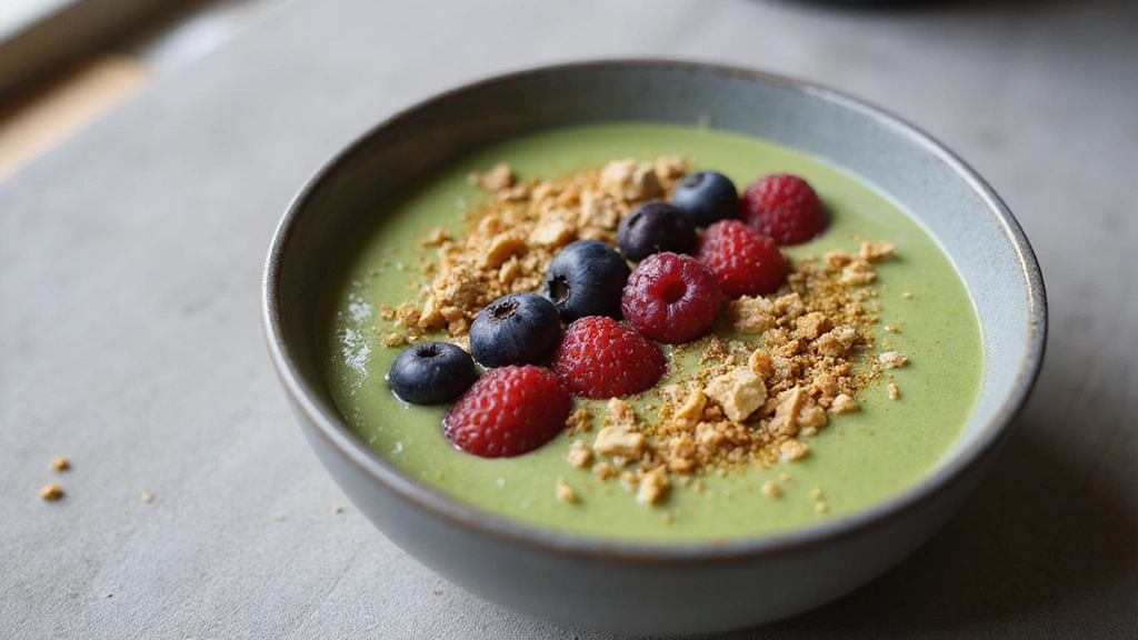 Matcha Smoothie Bowl – Green Tea Power Breakfast - Step 6: Add Berry Toppings