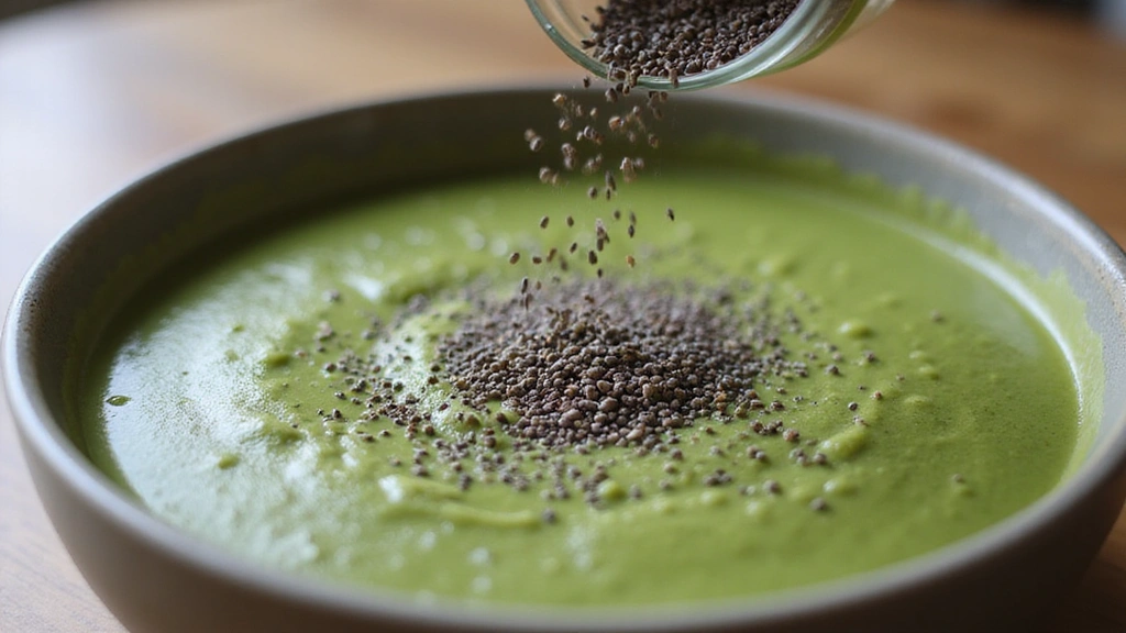 Matcha Smoothie Bowl – Green Tea Power Breakfast - Step 7: Sprinkle Chia Seeds