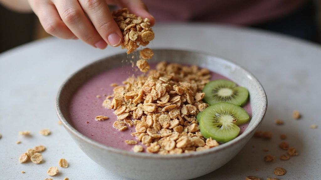 Peach Smoothie Bowl – Summer Morning Favorite - Step 5: Add Granola