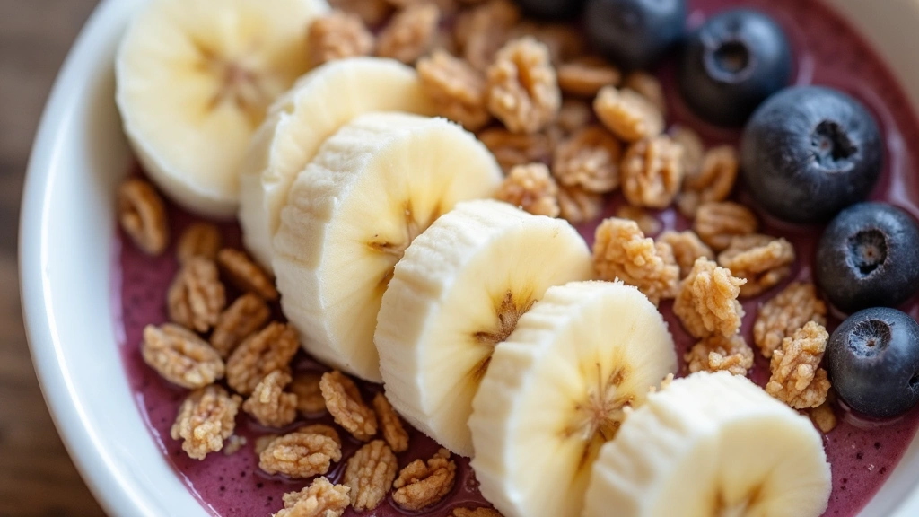 Peach Smoothie Bowl – Summer Morning Favorite - Step 6: Arrange Banana Slices