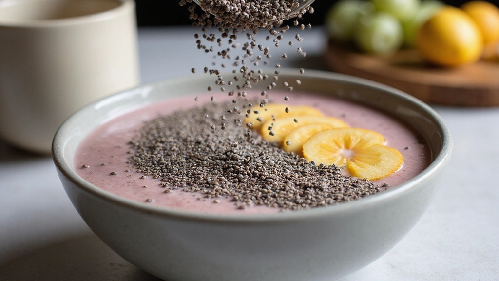 Peanut Butter Smoothie Bowl – Creamy and Satisfying - Step 7: Sprinkle Chia Seeds