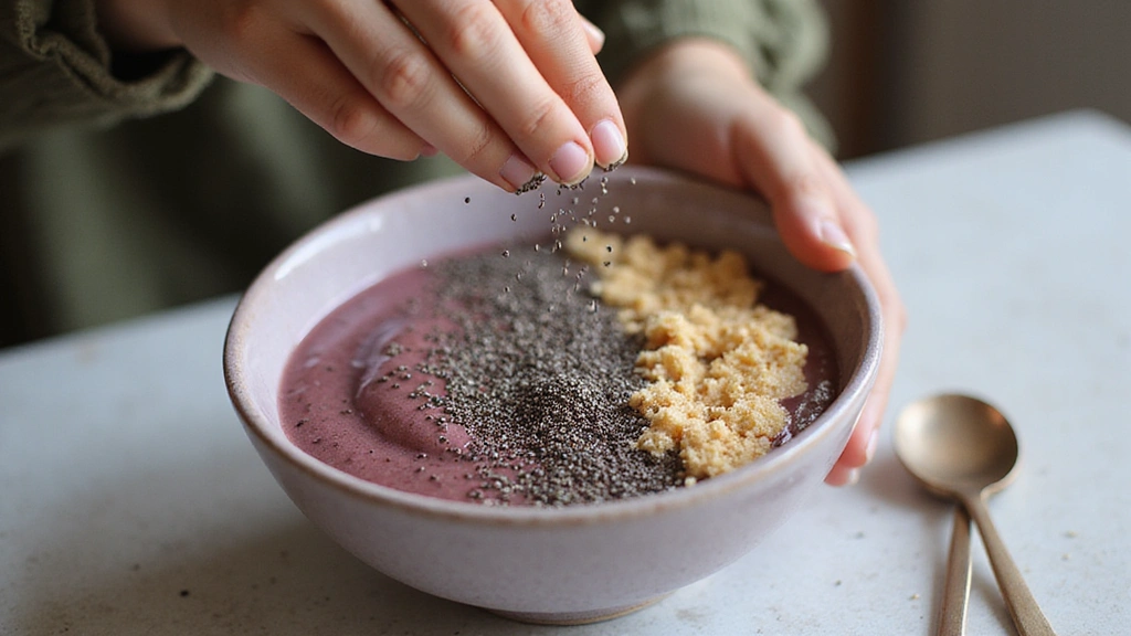 Protein Smoothie Bowl – High Protein Breakfast Idea - Step 5: Add Chia Seeds