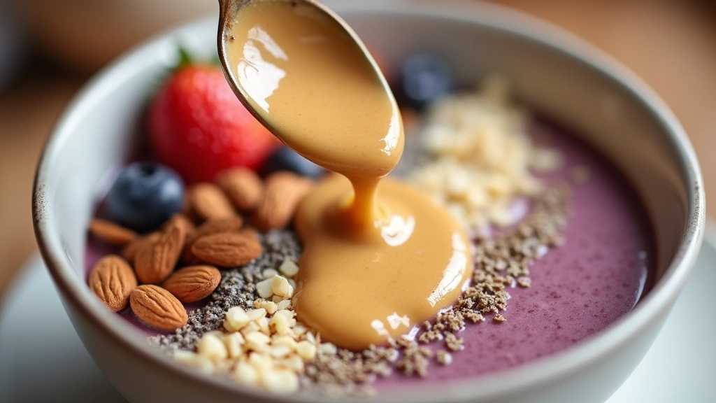 Protein Smoothie Bowl – High Protein Breakfast Idea - Step 6: Drizzle Almond Butter