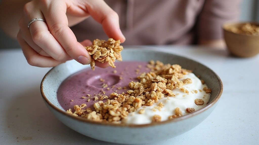 Protein Smoothie Bowl – High Protein Breakfast Idea - Step 8: Finish with Granola