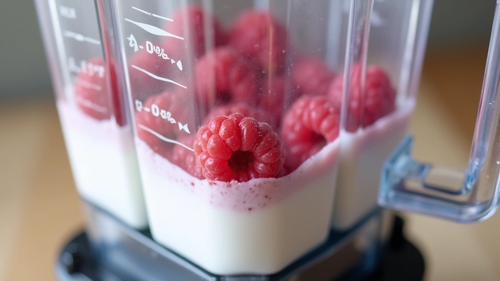 Raspberry Smoothie Bowl – Bright, Sweet and Tangy - Step 3: Blend the Base