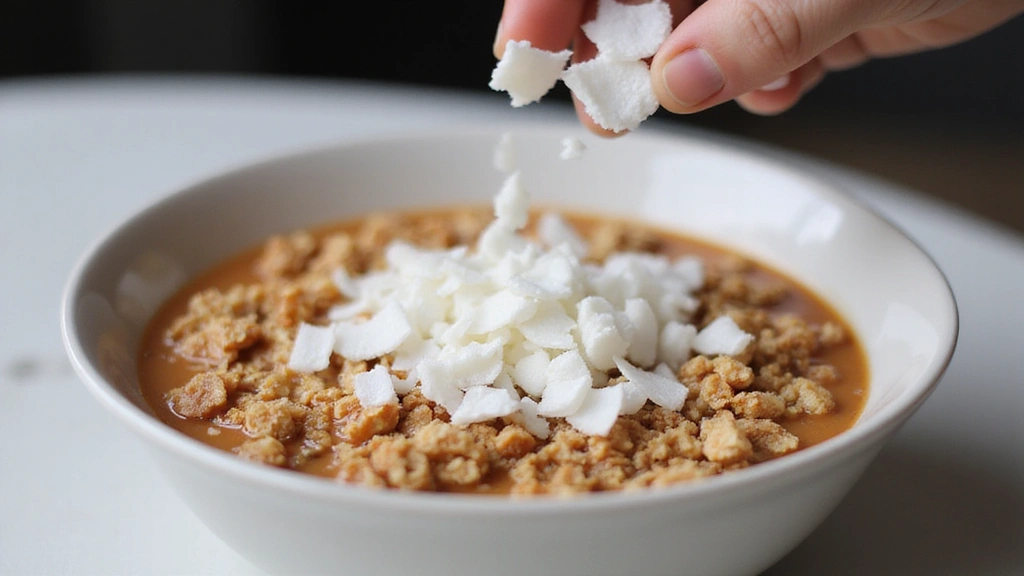Raspberry Smoothie Bowl – Bright, Sweet and Tangy - Step 6: Sprinkle Coconut Flakes