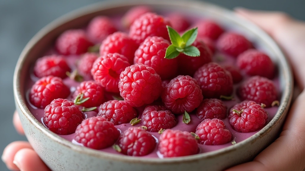 Raspberry Smoothie Bowl – Bright, Sweet and Tangy - Step 7: Garnish with Fresh Raspberries