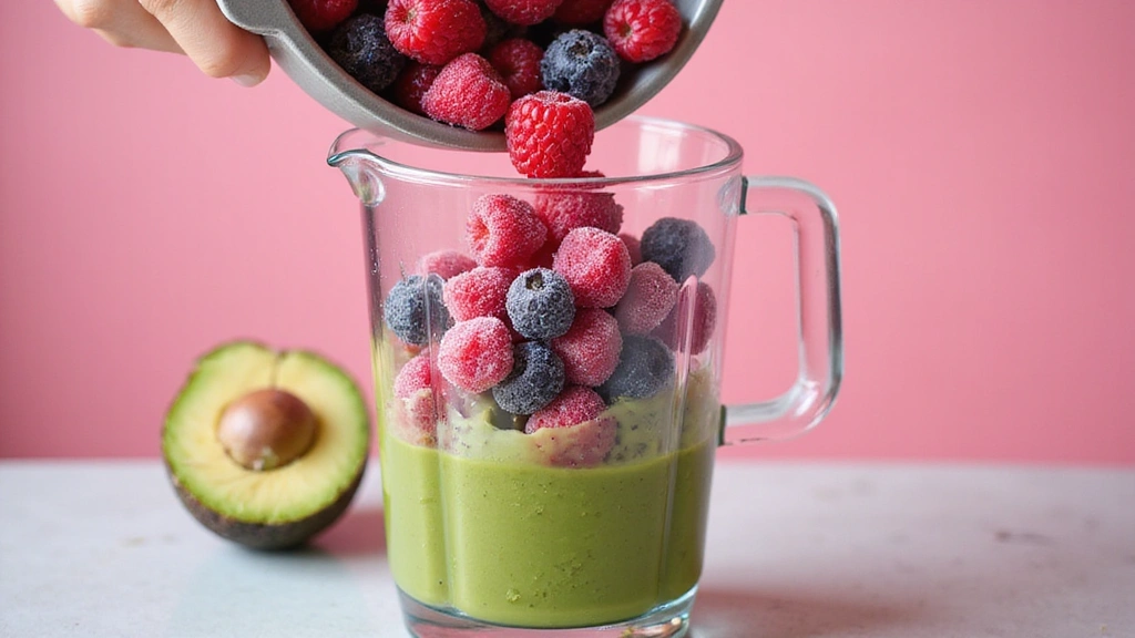 Smoothie Bowl Without Banana – Smooth and Naturally Thick - Step 4: Top with Frozen Berries