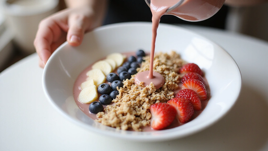 Smoothie Bowl Without Banana – Smooth and Naturally Thick - Step 7: Pour and Decorate