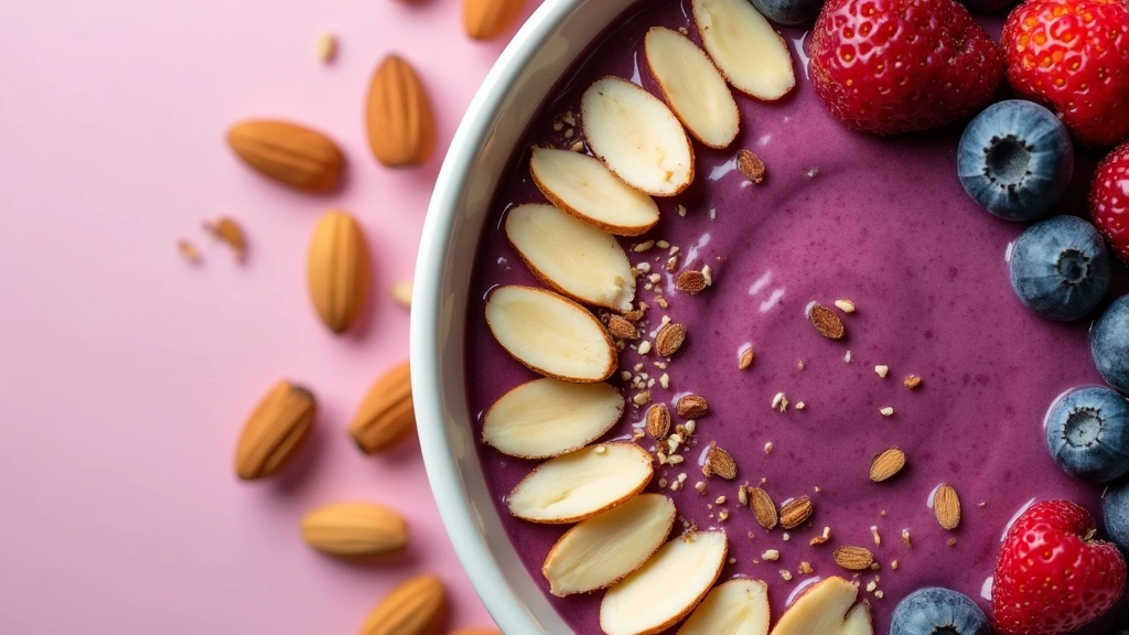 Smoothie Bowl with Pineapple – Sweet and Zesty - Step 7: Incorporate Almonds and Berries