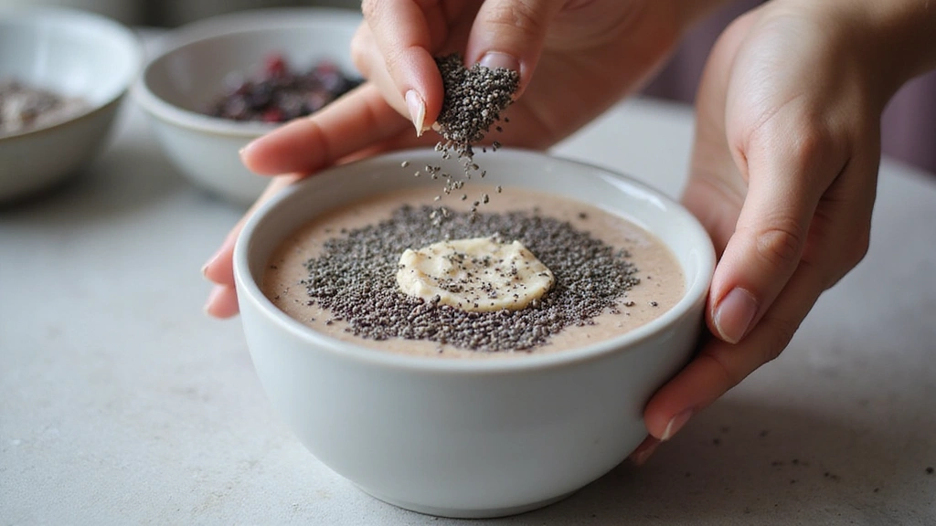 Spirulina Smoothie Bowl – Detox and Energy in One - Step 7: Sprinkle Chia Seeds