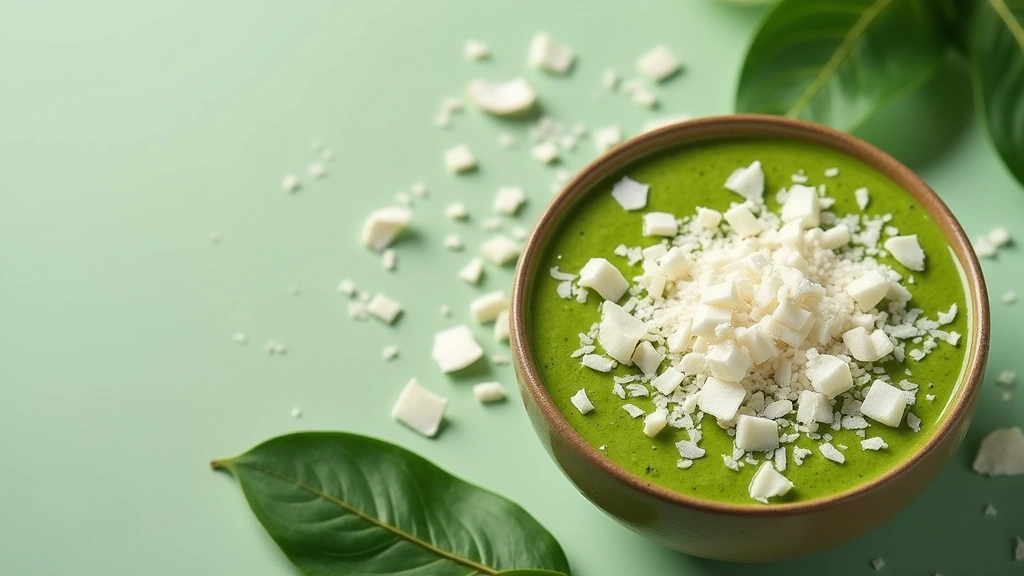 Spirulina Smoothie Bowl – Detox and Energy in One - Step 8: Finish with Coconut Flakes