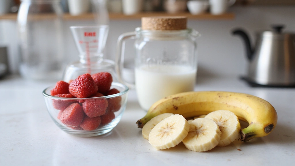 Strawberry Banana Smoothie Bowl – Classic and Creamy - Step 1: Prepare Ingredients