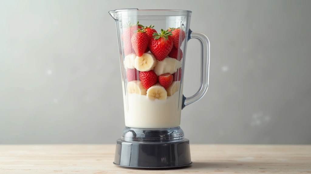 Strawberry Banana Smoothie Bowl – Classic and Creamy - Step 2: Add Ingredients to Blender