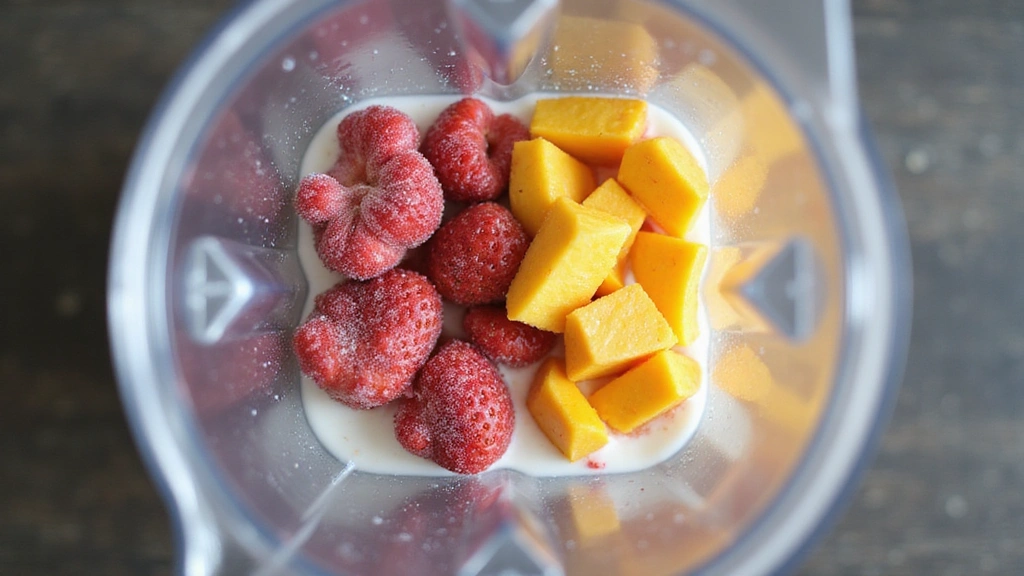 Strawberry Mango Smoothie Bowl – Tropical and Refreshing - Step 2: Blend the Base