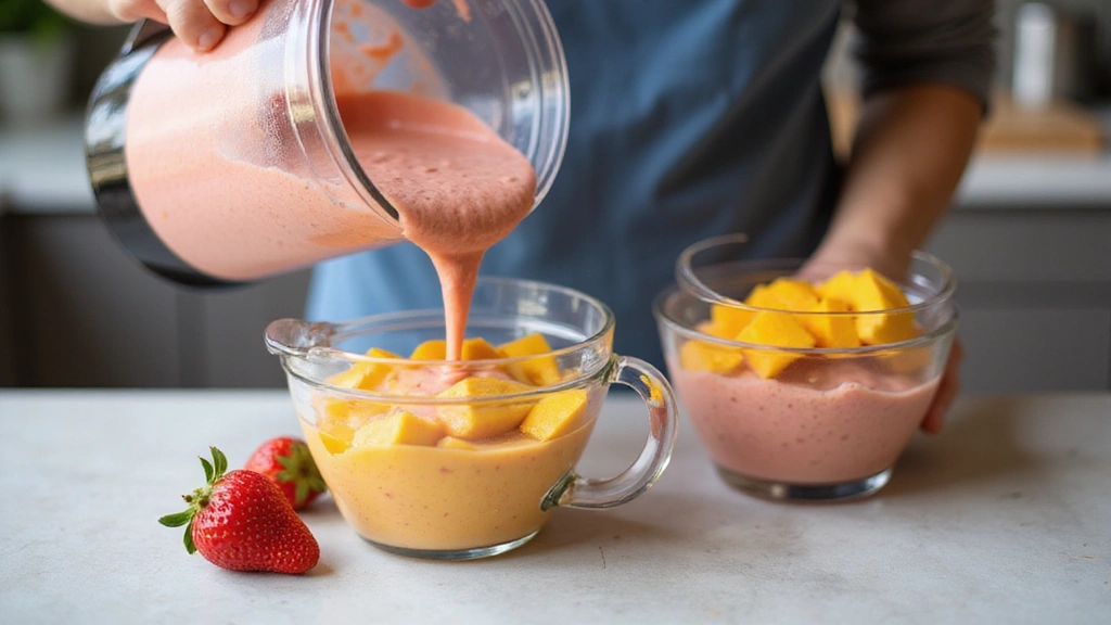 Strawberry Mango Smoothie Bowl – Tropical and Refreshing - Step 5: Pour the Smoothie