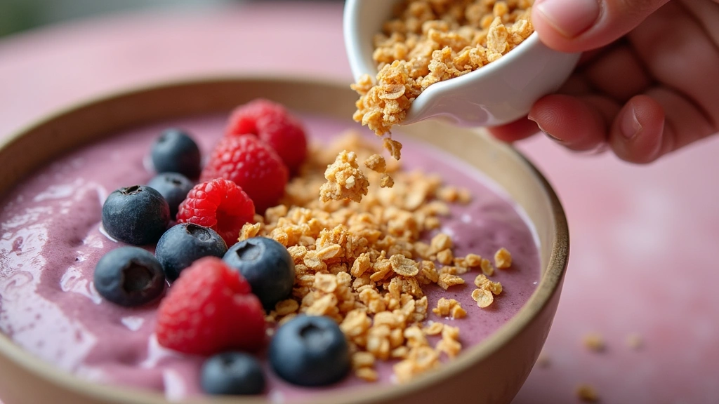 Superfood Smoothie Bowl – Loaded with Vitamins and Fiber - Step 6: Sprinkle Granola