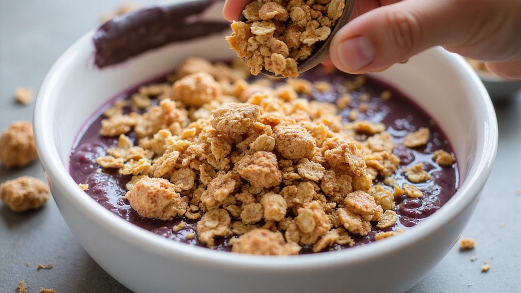 Tropical Smoothie Acai Bowl Recipe – Refreshing and Fruity - Step 5: Add Granola