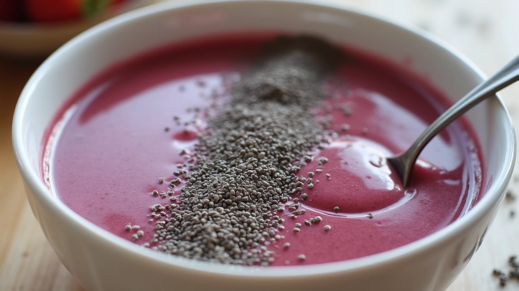 Vegan Smoothie Bowl – Dairy Free and Naturally Sweet - Step 5: Add Chia Seeds