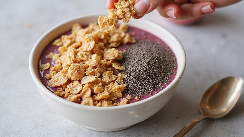 Vegan Smoothie Bowl – Dairy Free and Naturally Sweet - Step 6: Add Granola