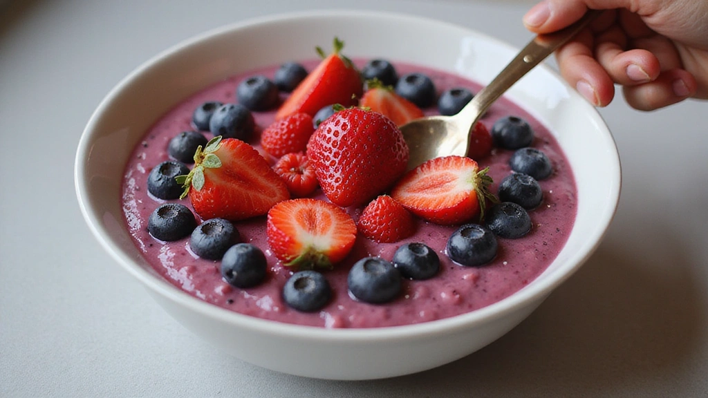 Vegan Smoothie Bowl – Dairy Free and Naturally Sweet - Step 7: Arrange Fresh Berries