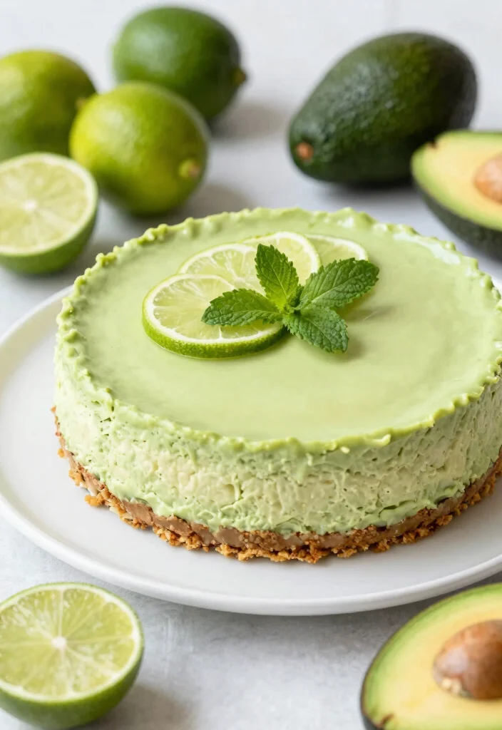 10 Avocado Dessert Recipes for Creamy Unexpected Sweet Ideas - 4. Avocado Lime Cheesecake