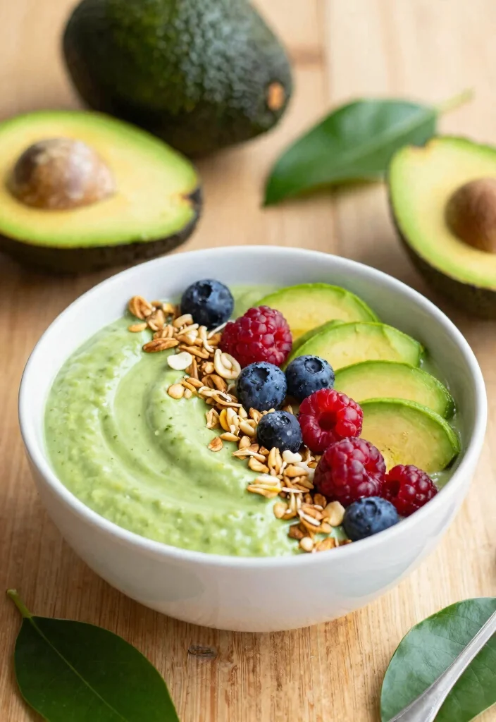 10 Avocado Dessert Recipes for Creamy Unexpected Sweet Ideas - 8. Avocado Berry Smoothie Bowl