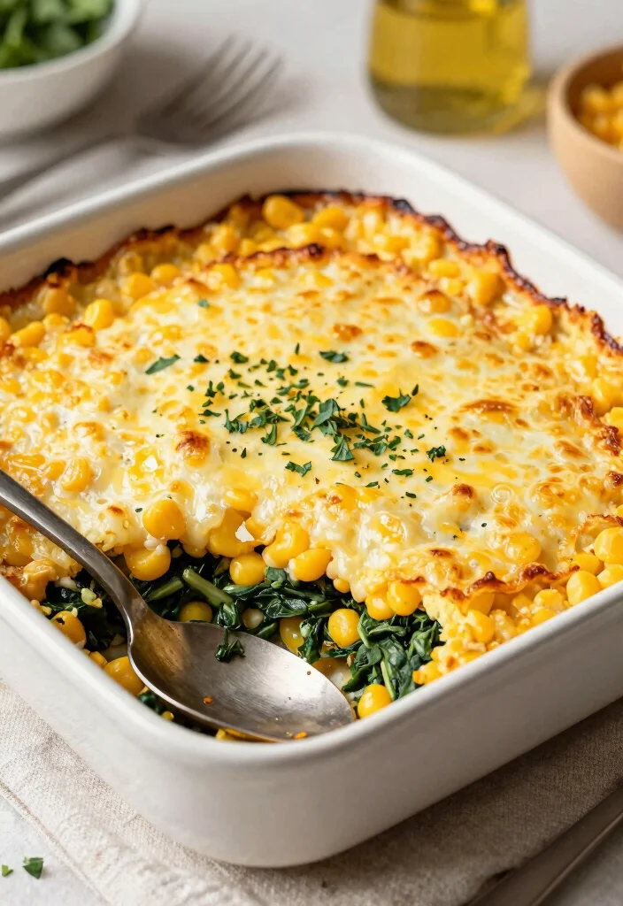 10 Cornmeal Dinner Recipes for Cozy Flavorful Homemade Meals - 6. Cheesy Cornmeal and Spinach Bake