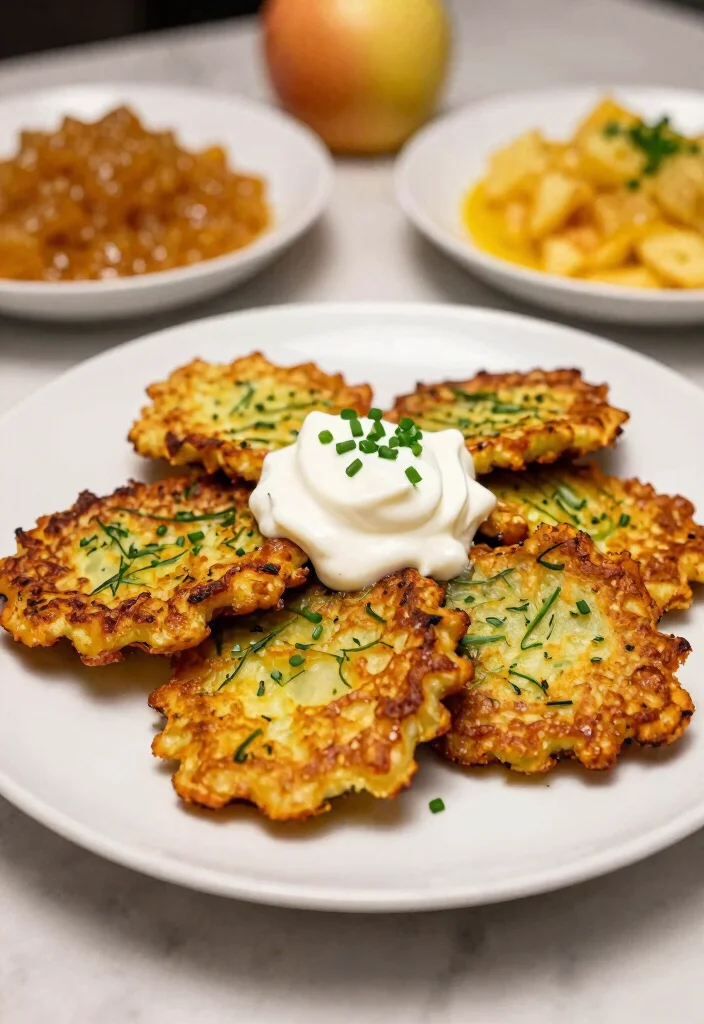 10 Dinner Party Starter Recipes for Easy Elegant Beginnings - 10. Savory Potato and Chive Latkes