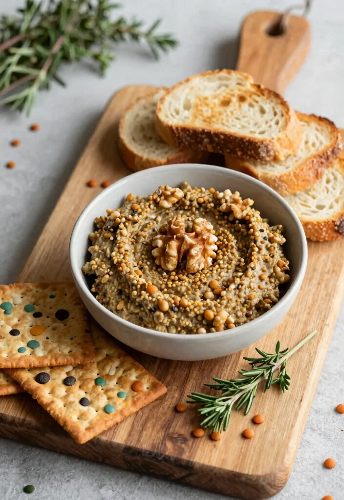 10 Dinner Party Starter Recipes for Easy Elegant Beginnings - 9. Spiced Lentil and Walnut Pâté