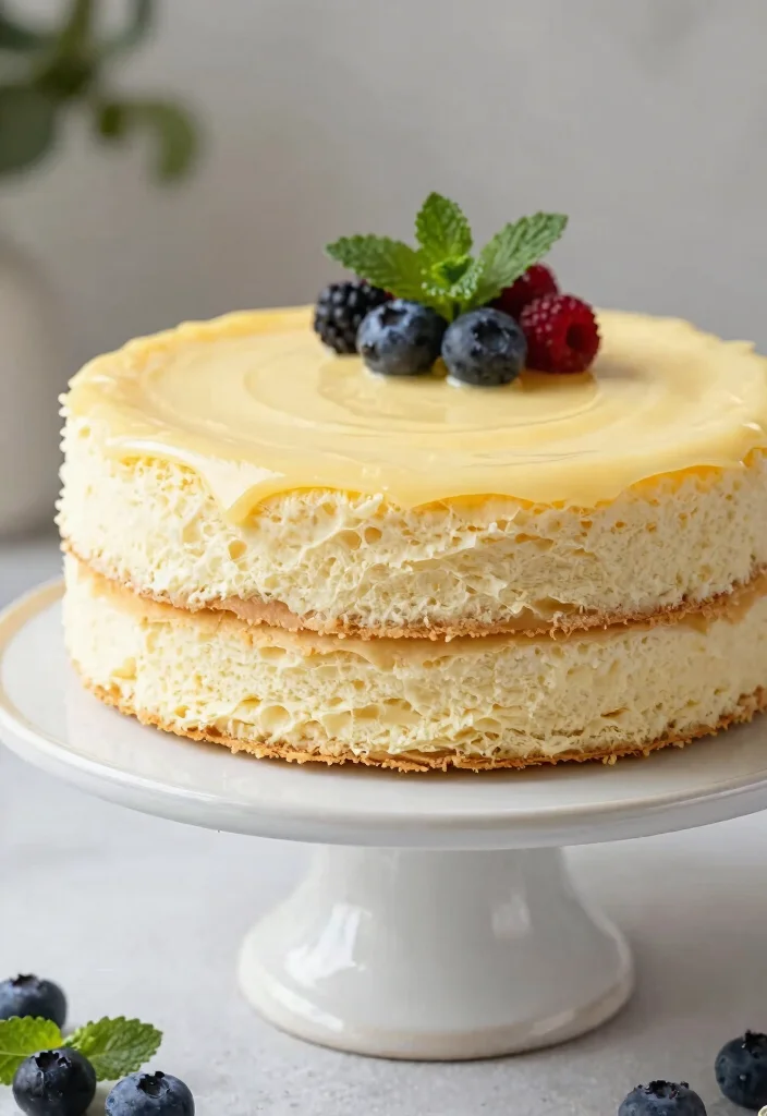 10 Egg Dessert Recipes for Simple Rich Homemade Treats - 8. Chiffon Cake with Egg Custard