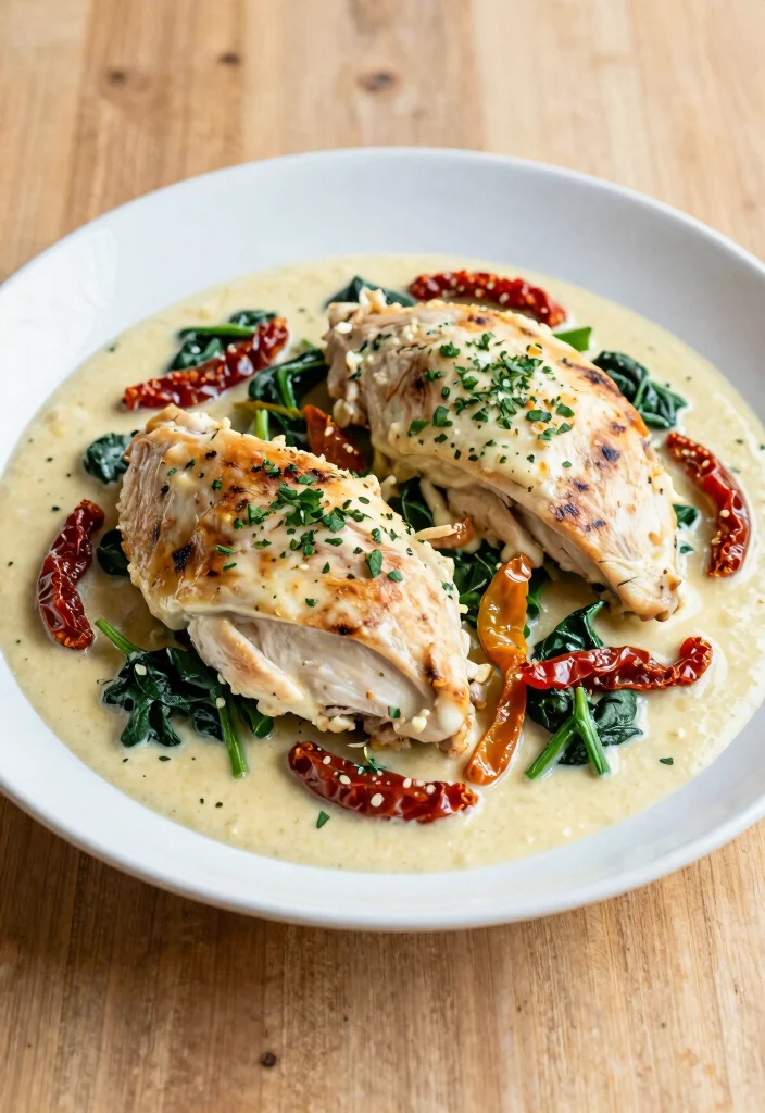 10 Fancy Keto Dinner Recipes for Elegant Low-Carb Evenings - 5. Creamy Garlic Tuscan Chicken