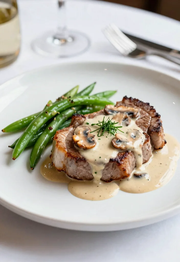 10 Fancy Keto Dinner Recipes for Elegant Low-Carb Evenings - 9. Pork Chops with Creamy Mushroom Sauce